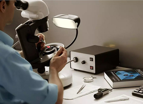 A Gemologist Inspects a Gemstone Image