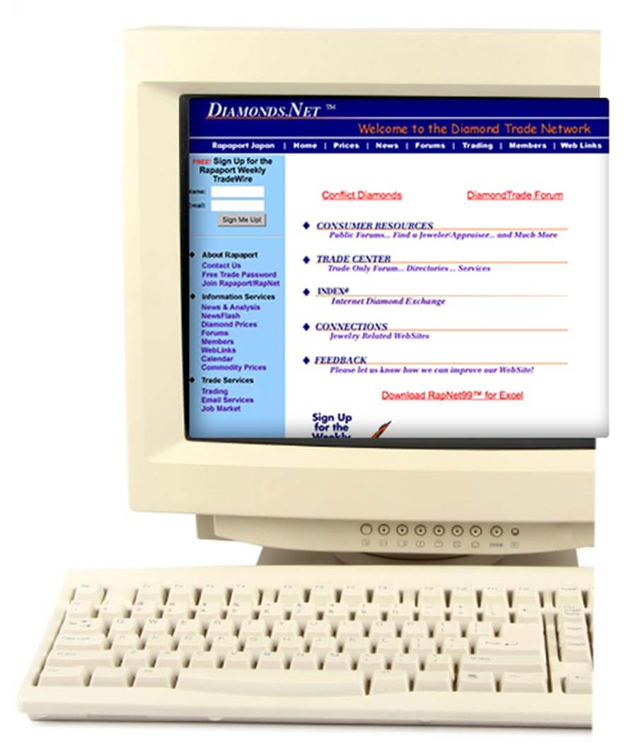 Diamonds trade network computer image