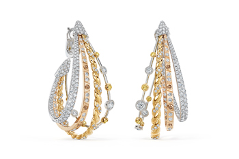 De Beers long hoop earrings image
