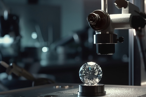 Diamond under scope image