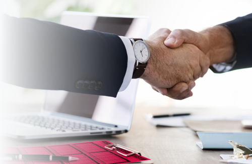 men shaking hands image