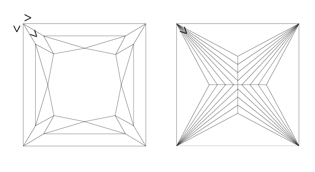 Diamond princess cut diagram